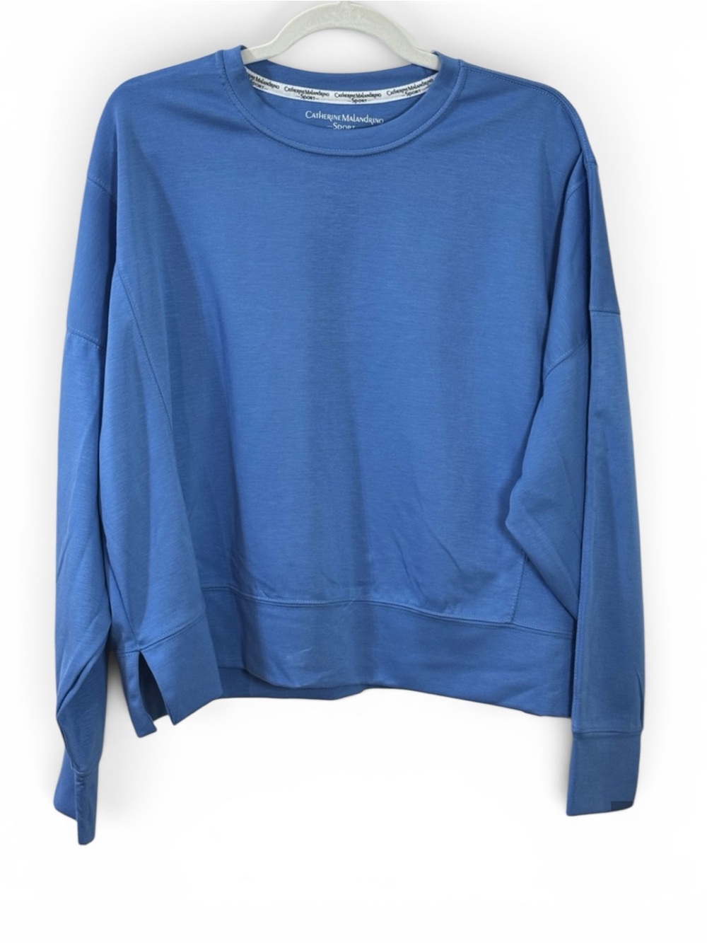 Catherine Malandrino Sport Soft Periwinkle Crewneck Sweatshirt - Size Large